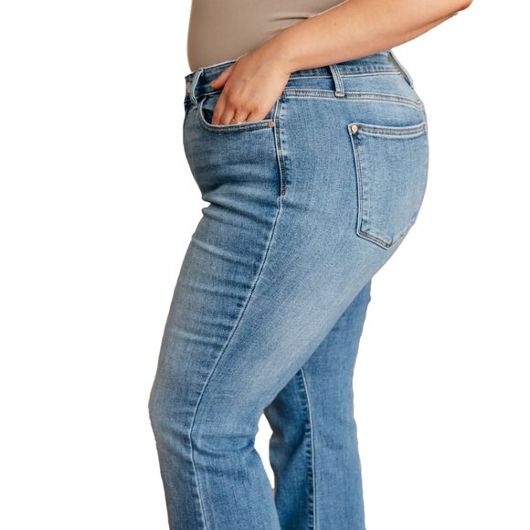 GENEVIEVE MID RISE VINTAGE BOOTCUT JEANS by JUDY BLUE - Picture 5 of 7